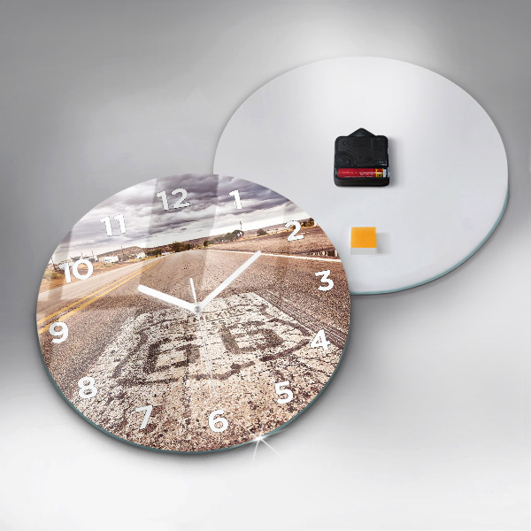 Reloj de cristal redondo Ruta 66 EE.UU.