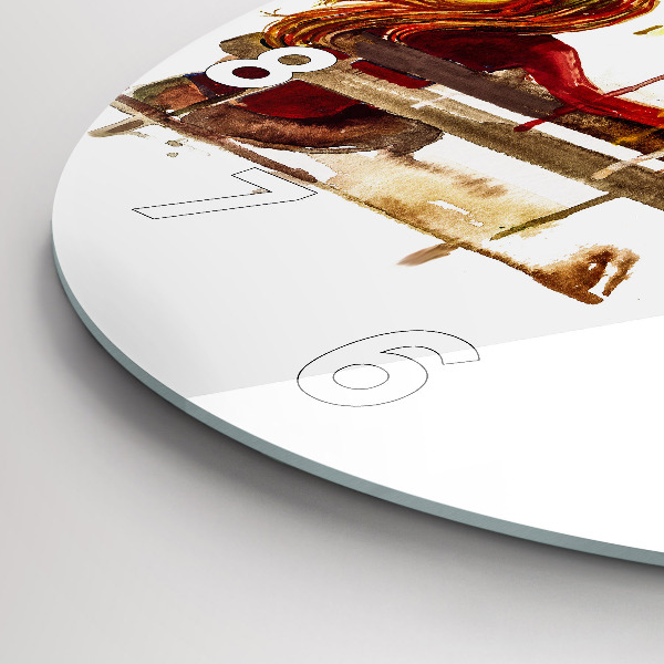 Reloj redondo pared Paisaje otoñal