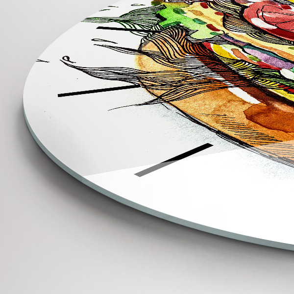 Reloj redondo pared Hamburguesa de queso XXL
