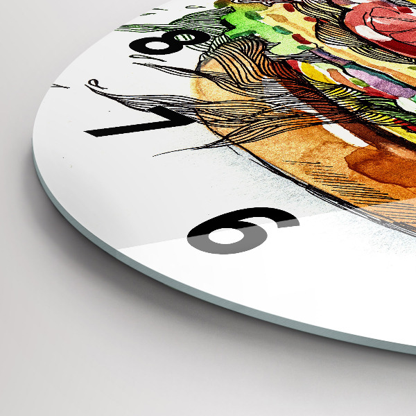 Reloj redondo pared Hamburguesa de queso XXL
