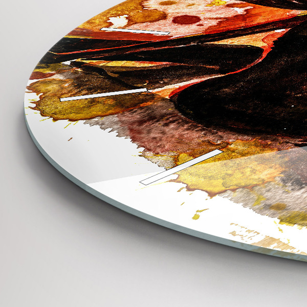 Reloj de cristal redondo Amor y una pareja de enamorados