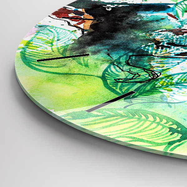 Reloj redondo pared Tucán en la hierba