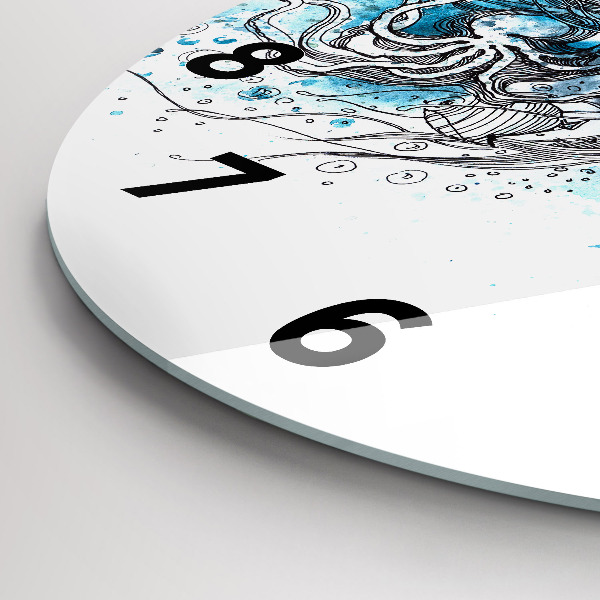 Reloj redondo pared Vida submarina de peces