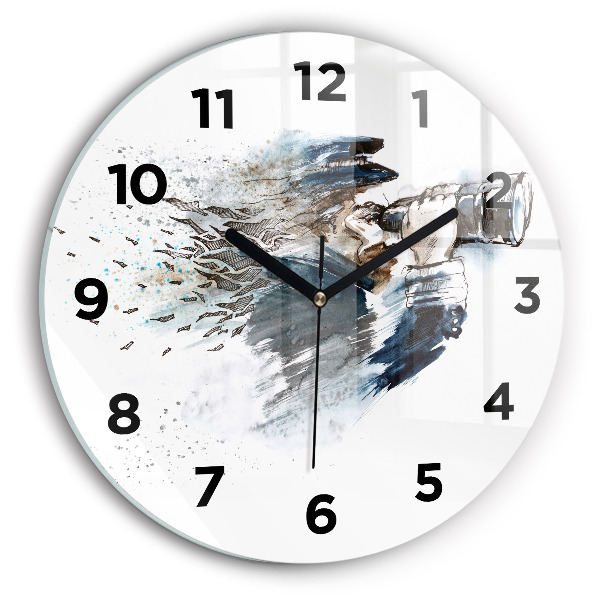 Reloj redondo pared Capitán de barco con prismáticos