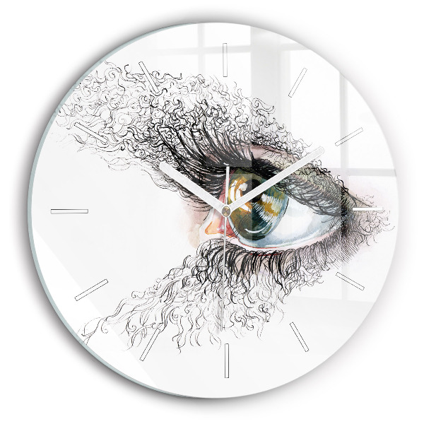 Reloj redondo pared Dibujo de un ojo humano