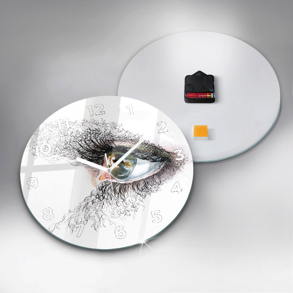 Reloj redondo pared Dibujo de un ojo humano