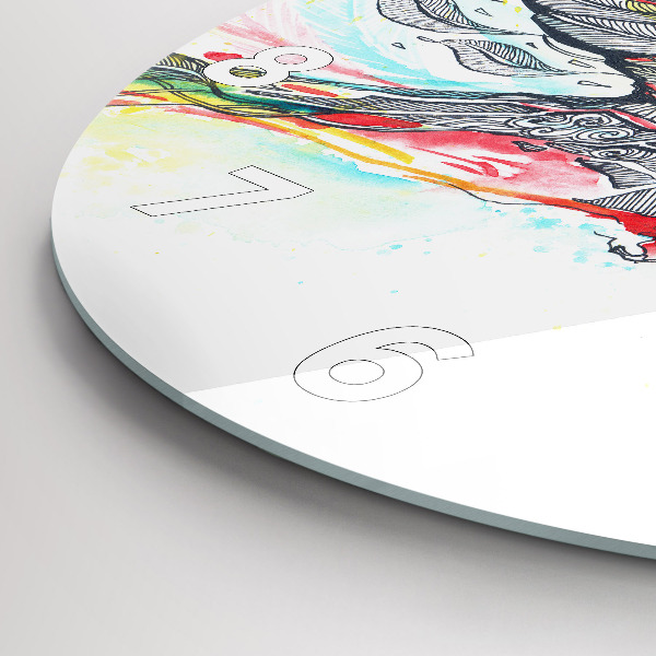 Reloj redondo pared Loro colorido en vuelo