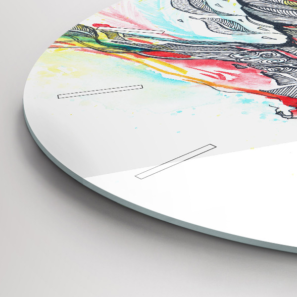 Reloj redondo pared Loro colorido en vuelo