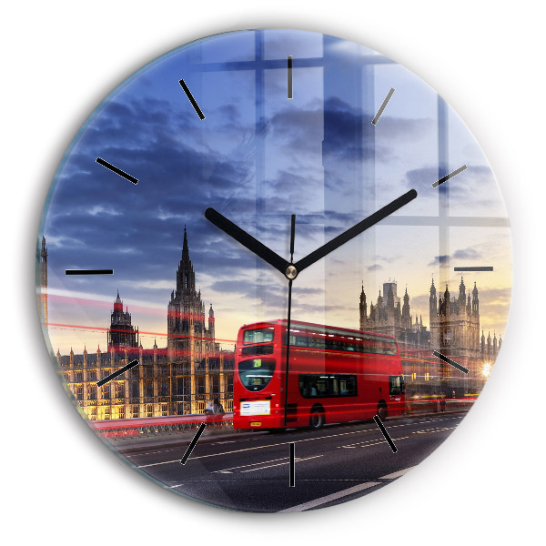Reloj de pared redondo Autobús rojo de Londres