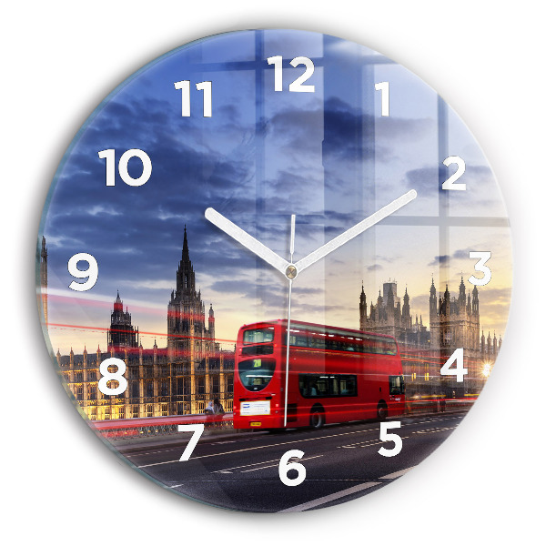 Reloj de pared redondo Autobús rojo de Londres