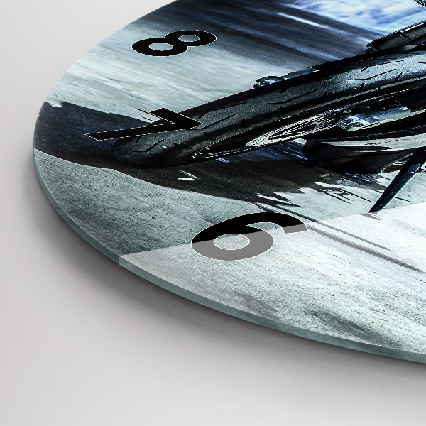 Reloj redondo pared Moto en un callejón