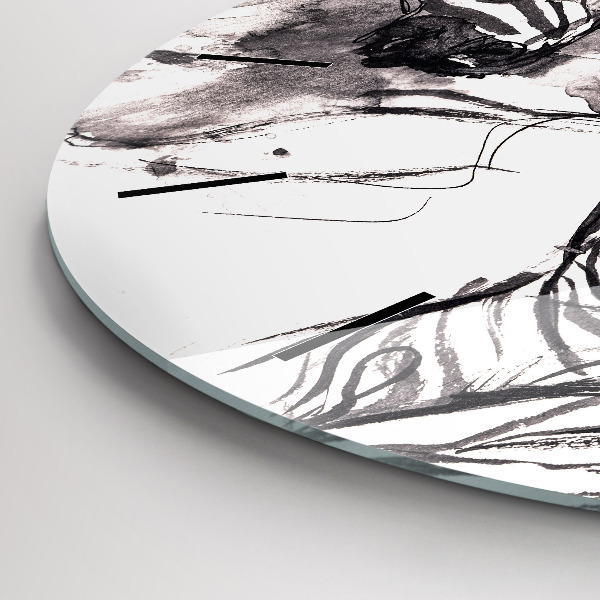 Reloj de cristal redondo Mujer y cebras