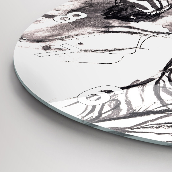 Reloj de cristal redondo Mujer y cebras