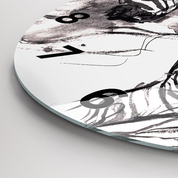 Reloj de cristal redondo Mujer y cebras