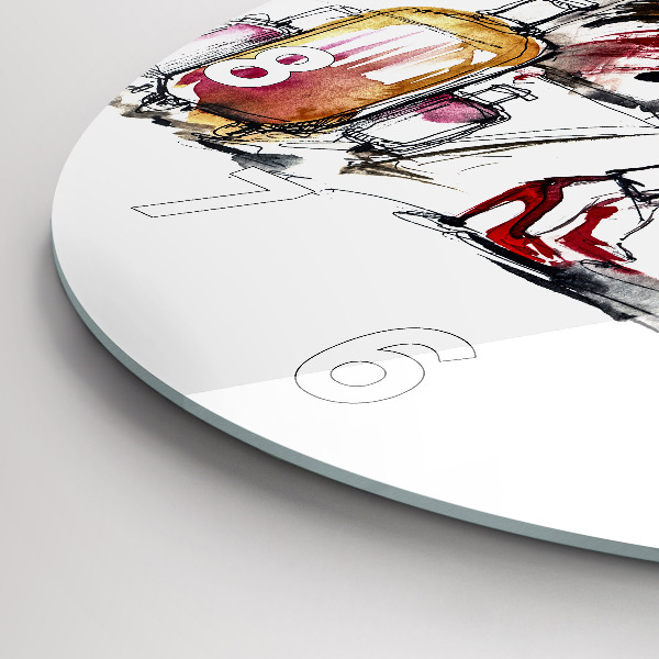 Reloj redondo pared Maleta de viaje de mujer