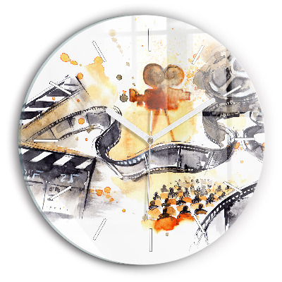 Reloj de cristal redondo Cámara cinematográfica