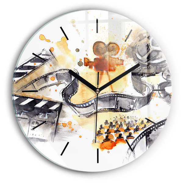 Reloj de cristal redondo Cámara cinematográfica