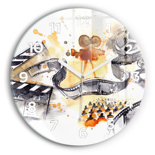 Reloj de cristal redondo Cámara cinematográfica