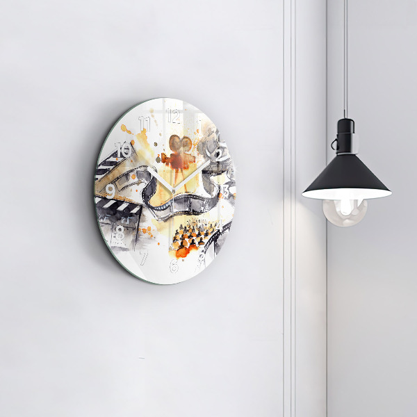 Reloj de cristal redondo Cámara cinematográfica