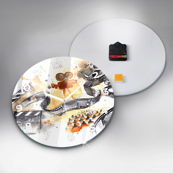 Reloj de cristal redondo Cámara cinematográfica