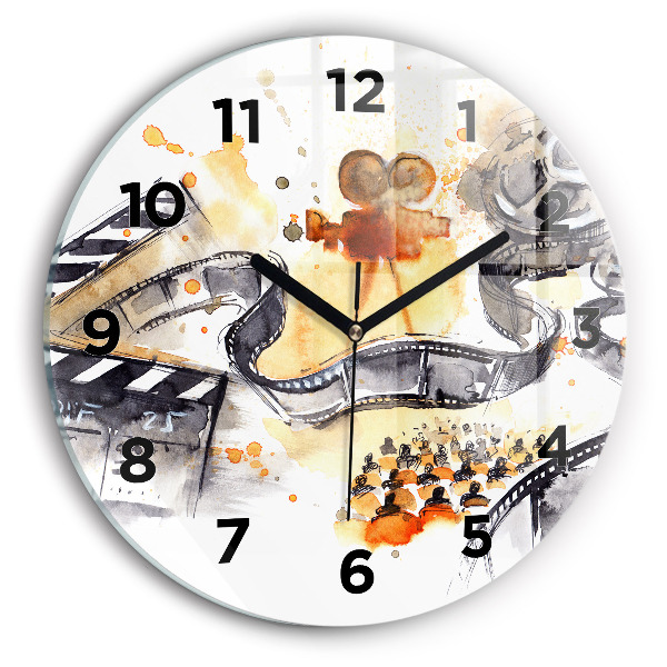 Reloj de cristal redondo Cámara cinematográfica