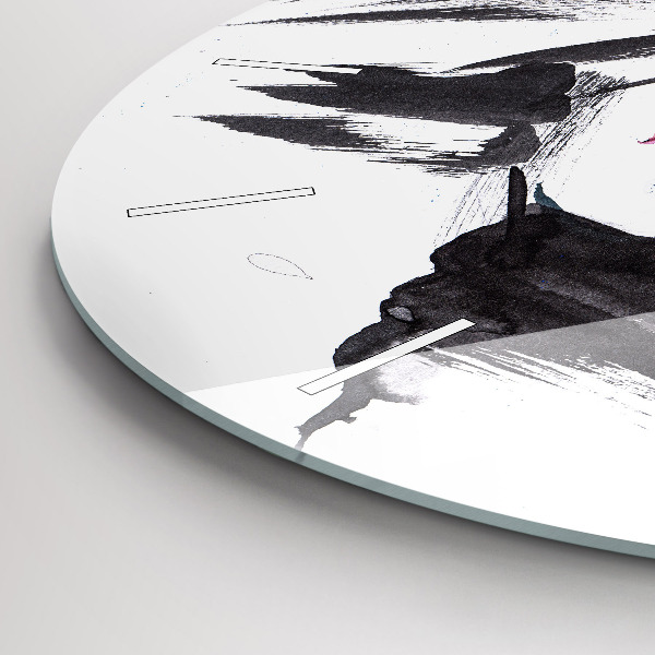 Reloj de cristal redondo Rostro abstracto de mujer