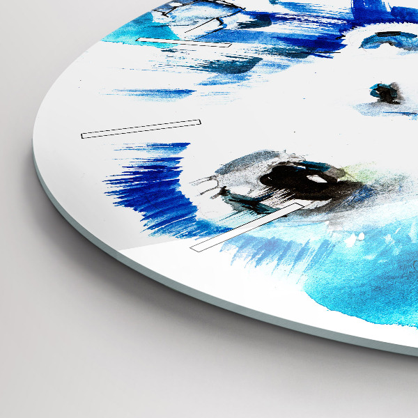 Reloj redondo pared Oso sobre fondo de hielo