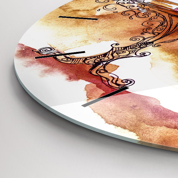 Reloj redondo pared Mujer bebiendo té