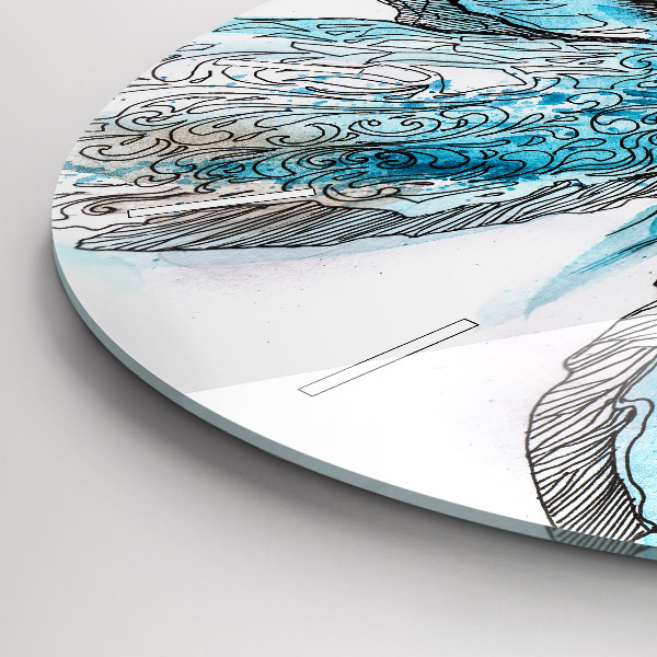 Reloj de pared redondo Cara en forma de mariposa