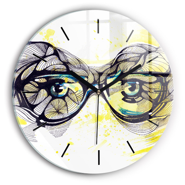 Reloj de cristal redondo Gafas