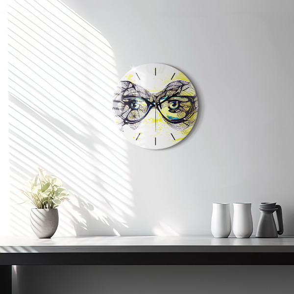 Reloj de cristal redondo Gafas