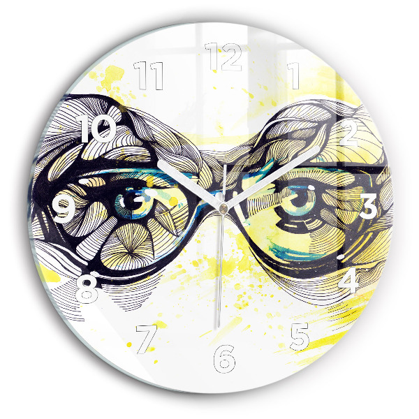 Reloj de cristal redondo Gafas