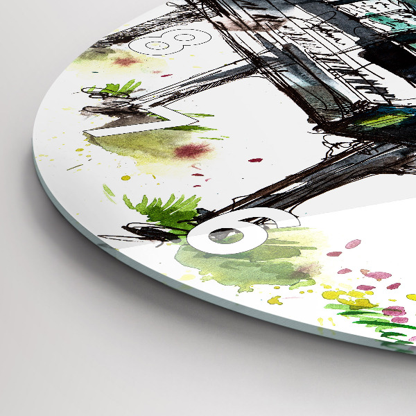 Reloj de pared redondo Ilustración de las 4 estaciones