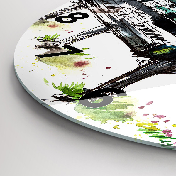 Reloj de pared redondo Ilustración de las 4 estaciones