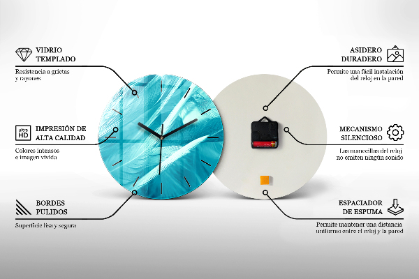 Reloj de pared redondo Ojo humano coloreado