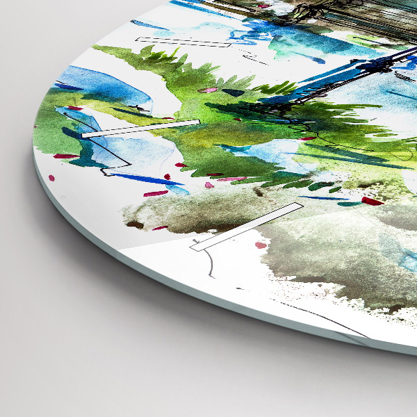 Reloj redondo pared Primavera pintoresca