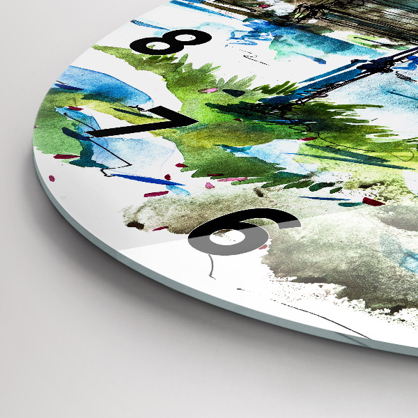 Reloj redondo pared Primavera pintoresca