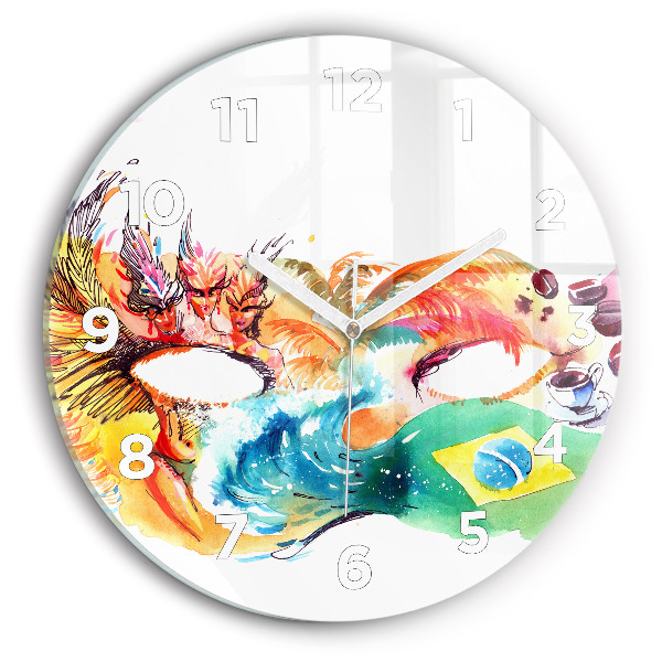 Reloj redondo pared Cultura - Bandera de Brasil