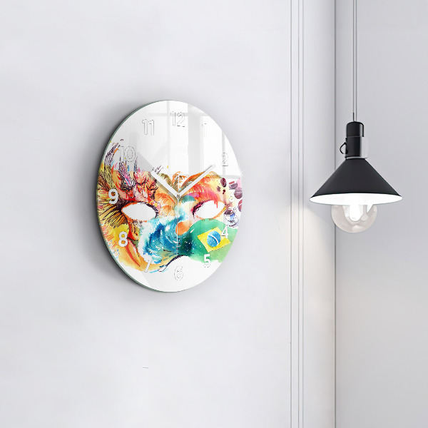 Reloj redondo pared Cultura - Bandera de Brasil