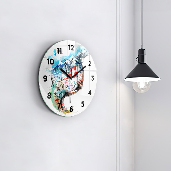 Reloj de pared redondo Reloj suizo