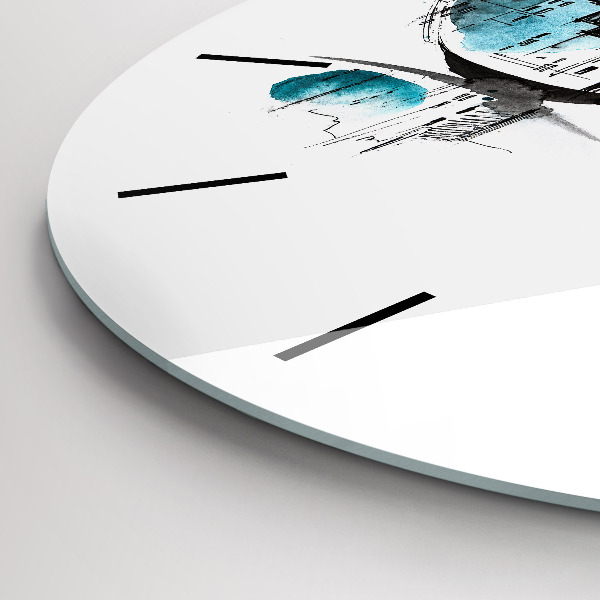 Reloj redondo pared La ciudad en gafas