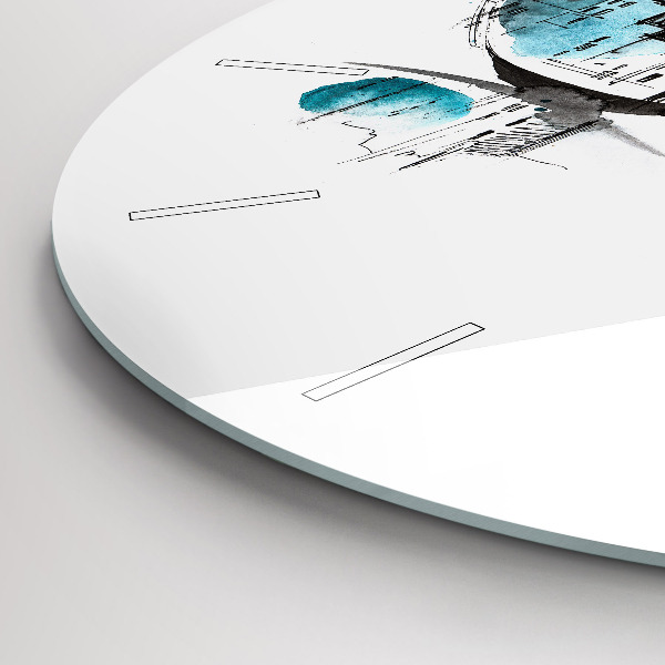 Reloj redondo pared La ciudad en gafas