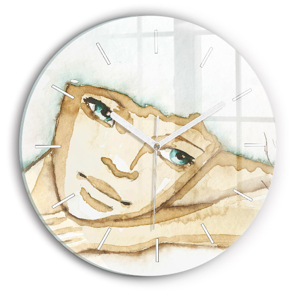 Reloj de pared redondo Retrato de mujer