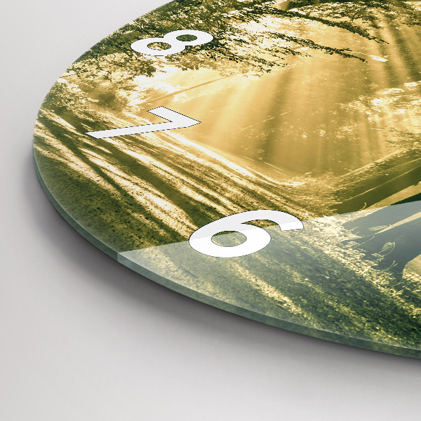 Reloj de pared redondo Bosque de rayos de sol