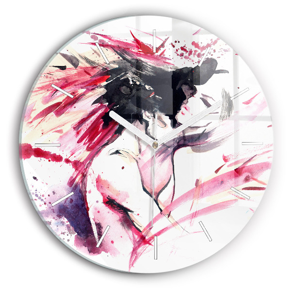 Reloj de pared redondo Amantes abstractos
