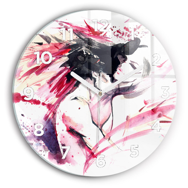 Reloj de pared redondo Amantes abstractos