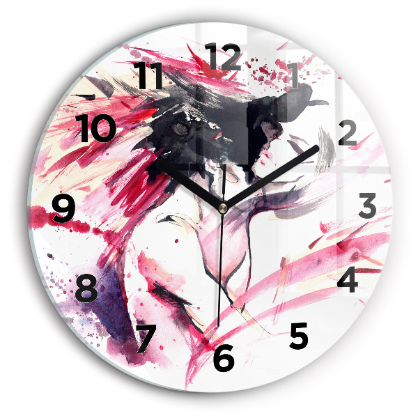 Reloj de pared redondo Amantes abstractos