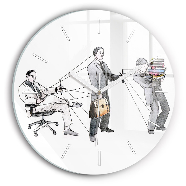 Reloj de cristal redondo Gente marioneta