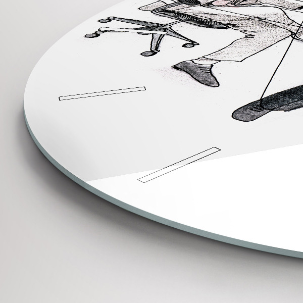 Reloj de cristal redondo Gente marioneta