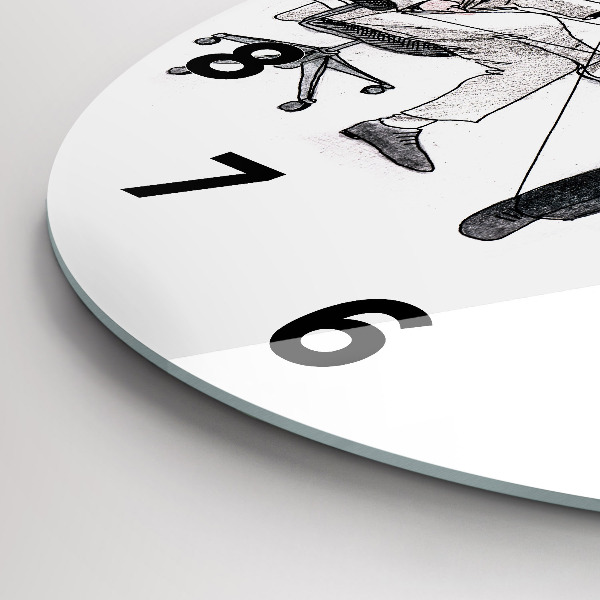 Reloj de cristal redondo Gente marioneta